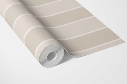 'Borneo' Neutral Geometric Striped Wallpaper (Beige/ Cream) - Image 5