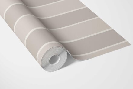'Soft Glow' Neutral Geometric Striped Wallpaper (Beige/ Greige/ Taupe) - Image 5