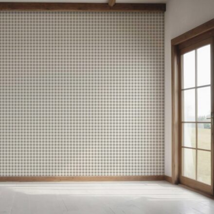 'Zinnia' Neutral Gingham Checkered Wallpaper (Taupe Gray/ Greige) - Image 7