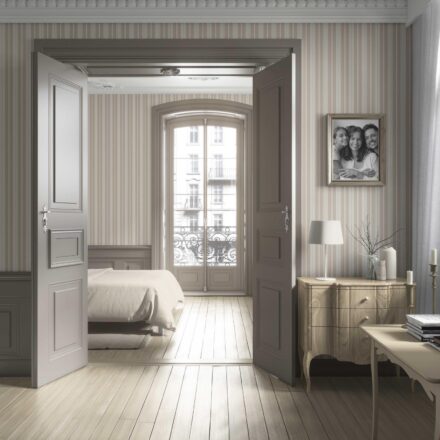 'Finesse' Neutral Geometric Striped Wallpaper (Beige/ Brown/ Warm Gray) - Image 3