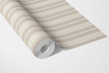 'Finesse' Neutral Geometric Striped Wallpaper (Beige/ Brown/ Warm Gray) - Image 5