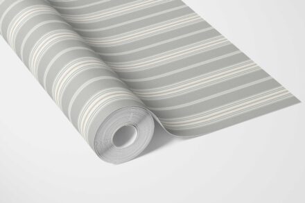 'Patina Rust' Neutral Geometric Striped Wallpaper (Gray) - Image 5
