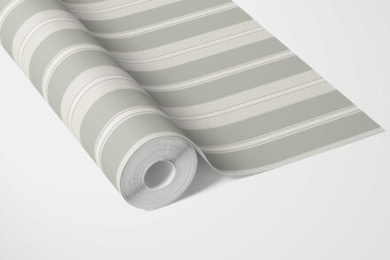 'Antimony' Neutral Geometric Striped Wallpaper (Sage Gray) - Image 5