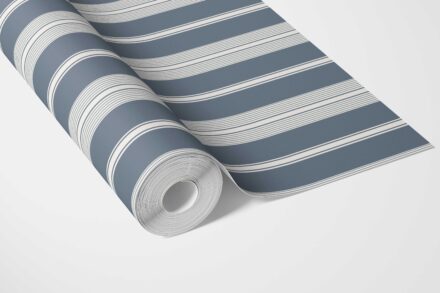 'Burnt Malt' Geometric Striped Wallpaper (Slate Gray/ Blue) - Image 5