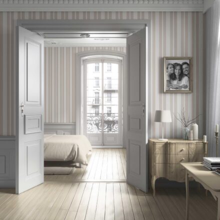 'Colette' Neutral Geometric Striped Wallpaper (Soft Taupe/ Beige/ Gray) - Image 3