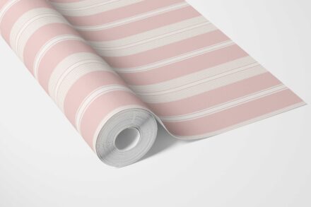 'Mansion Pond' Geometric Striped Wallpaper (Blush Pink) - Image 5
