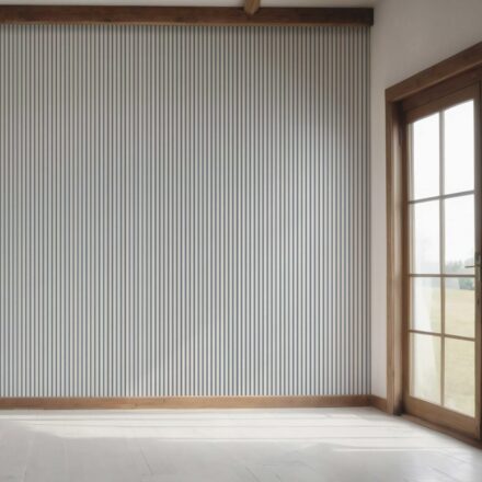'Lights Out' Geometric Striped Wallpaper (Navy Blue) - Image 7