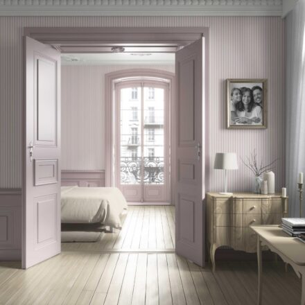 'Jeffer Valley' Geometric Striped Wallpaper (Blush Pink) - Image 4