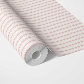 'Jeffer Valley' Geometric Striped Wallpaper (Blush Pink)