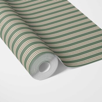 'Karoi' Geometric Striped Wallpaper (Leaf Green)