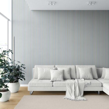 'Adeline' Geometric Striped Wallpaper (Blue) - Image 6