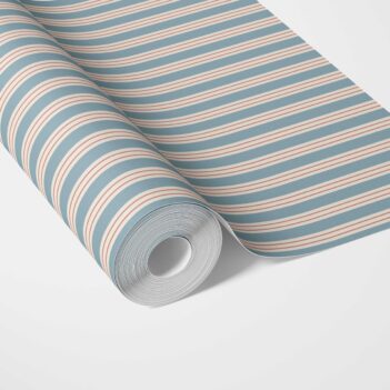 'Adeline' Geometric Striped Wallpaper (Blue)