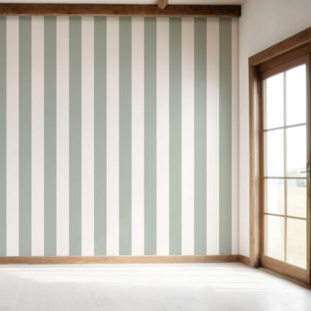 'Ruaha' Geometric Striped Wallpaper (Green) - Image 7