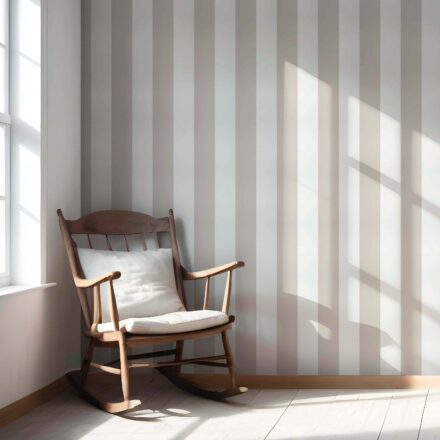 'Asmara' Neutral Geometric Striped Wallpaper (Beige/ Greige/ White) - Image 5