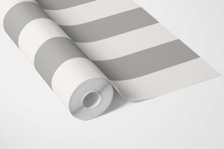 'Shadow' Neutral Geometric Striped Wallpaper (Gray/ White) - Image 3