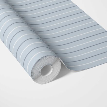 'Sea Nymph' Geometric Striped Wallpaper (Blue)