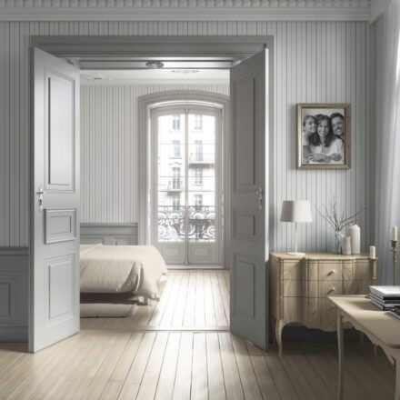 'Bellcourt' Neutral Geometric Striped Wallpaper (Cream/ White/ Gray) - Image 4
