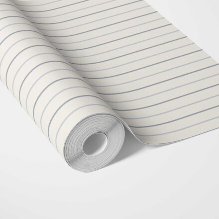 'Bellcourt' Neutral Geometric Striped Wallpaper (Cream/ White/ Gray)