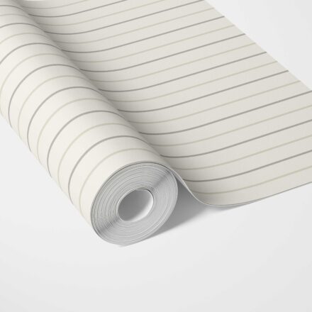 'Dawn Dew' Neutral Geometric Striped Wallpaper (Sage Gray/ Beige/ Cream)