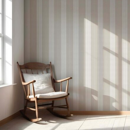 'Dril' Neutral Geometric Striped Wallpaper (Greige/ Beige/ Warm Gray) - Image 5