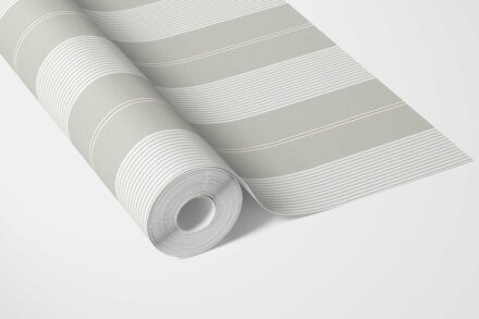 'Quill' Neutral Geometric Striped Wallpaper (Gray-Green) - Image 3