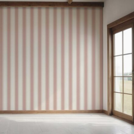 'Ursala' Geometric Striped Wallpaper (Blush Pink) - Image 7