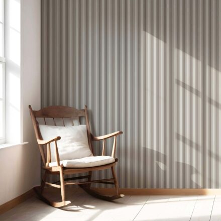 'Cloud Forest' Neutral Geometric Striped Wallpaper (Beige/ Brown/ Warm Gray) - Image 4