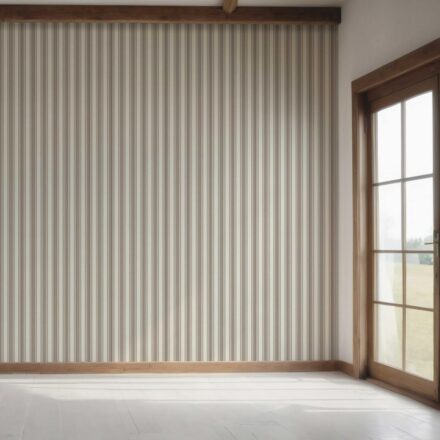 'Ursa' Neutral Geometric Striped Wallpaper Cream/ Beige/ Warm Gray - Image 7