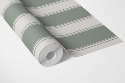 'Vynuoge' Geometric Striped Wallpaper (Sage Green) - Image 3