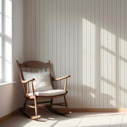 'Prima Donna' Neutral Geometric Striped Wallpaper (Cream/ Beige/ Gray) - Image 5