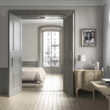 'Prima Donna' Neutral Geometric Striped Wallpaper (Cream/ Beige/ Gray) - Image 4