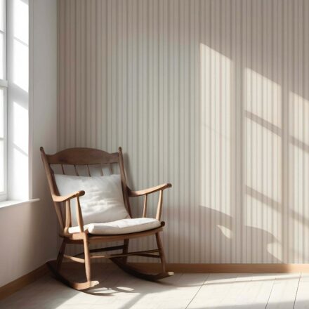 'Cobnut' Neutral Geometric Striped Wallpaper (Beige/ Greige/ Taupe) - Image 5