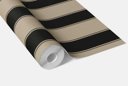 'Buron' Neutral-Toned Scandi-Inspired Striped Wallpaper (Black/ Brown/ Beige) - Image 3