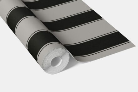 'Gryon' Neutral-Toned Scandi-Inspired Striped Wallpaper (Gray/ Black) - Image 3