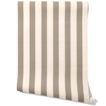 'Kuhana' Neutral Geometric Striped Wallpaper (Cream/ Taupe Gray/ Brown)