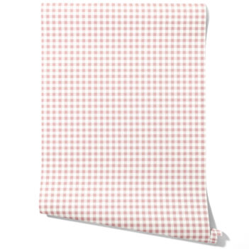 'Lumo' Gingham Checkered Wallpaper (Pink)