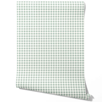 'Soar' Gingham Checkered Wallpaper (Duck Egg Blue)