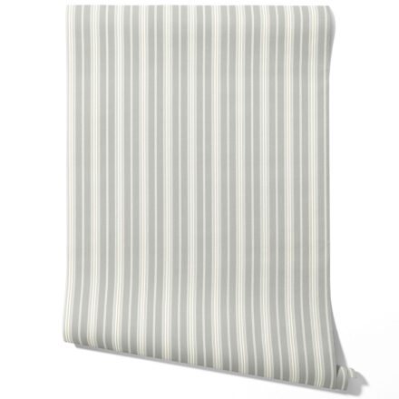'Patina Rust' Neutral Geometric Striped Wallpaper (Gray)