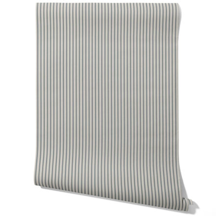 'Berrisford' Neutral Geometric Striped Wallpaper (Slate Gray) - Image 2
