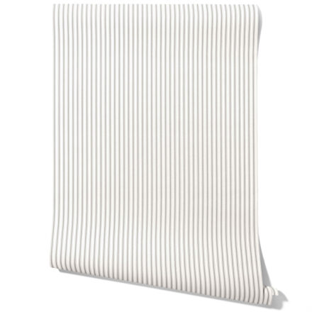 'Pinewood' Neutral Geometric Striped Wallpaper (Light Gray) - Image 2