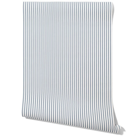 'Lights Out' Geometric Striped Wallpaper (Navy Blue) - Image 2