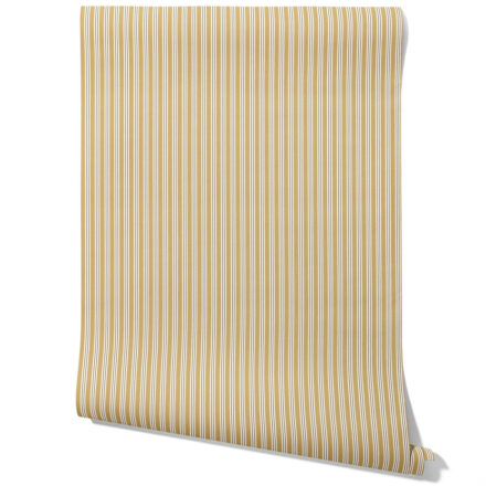 'Baki' Geometric Striped Wallpaper (Ochre Yellow) - Image 2