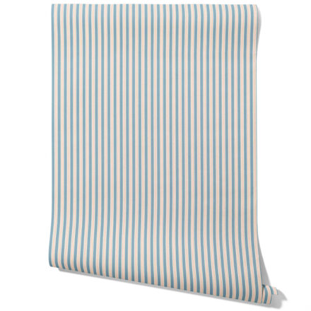 'Adeline' Geometric Striped Wallpaper (Blue) - Image 2
