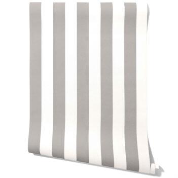 'Shadow' Neutral Geometric Striped Wallpaper (Gray/ White)