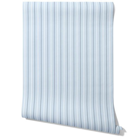 'Sea Nymph' Geometric Striped Wallpaper (Blue) - Image 2