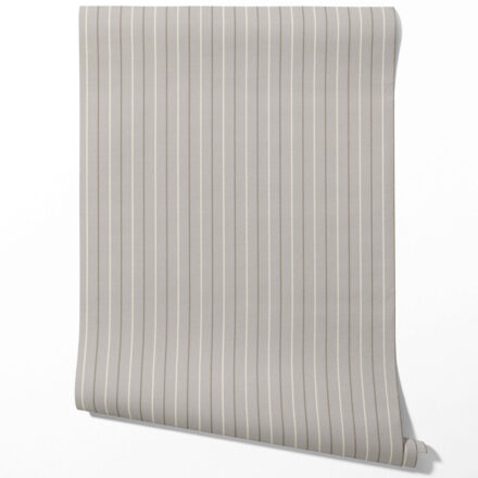 'Clocktower' Neutral Geometric Striped Wallpaper (Gray) - Image 2