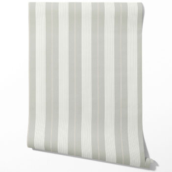 'Quill' Neutral Geometric Striped Wallpaper (Gray-Green)