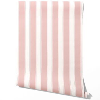 'Stage Star' Geometric Striped Wallpaper (Pink)