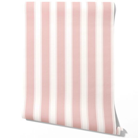 'Stage Star' Geometric Striped Wallpaper (Pink)