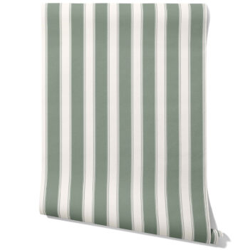 'Vynuoge' Geometric Striped Wallpaper (Sage Green)